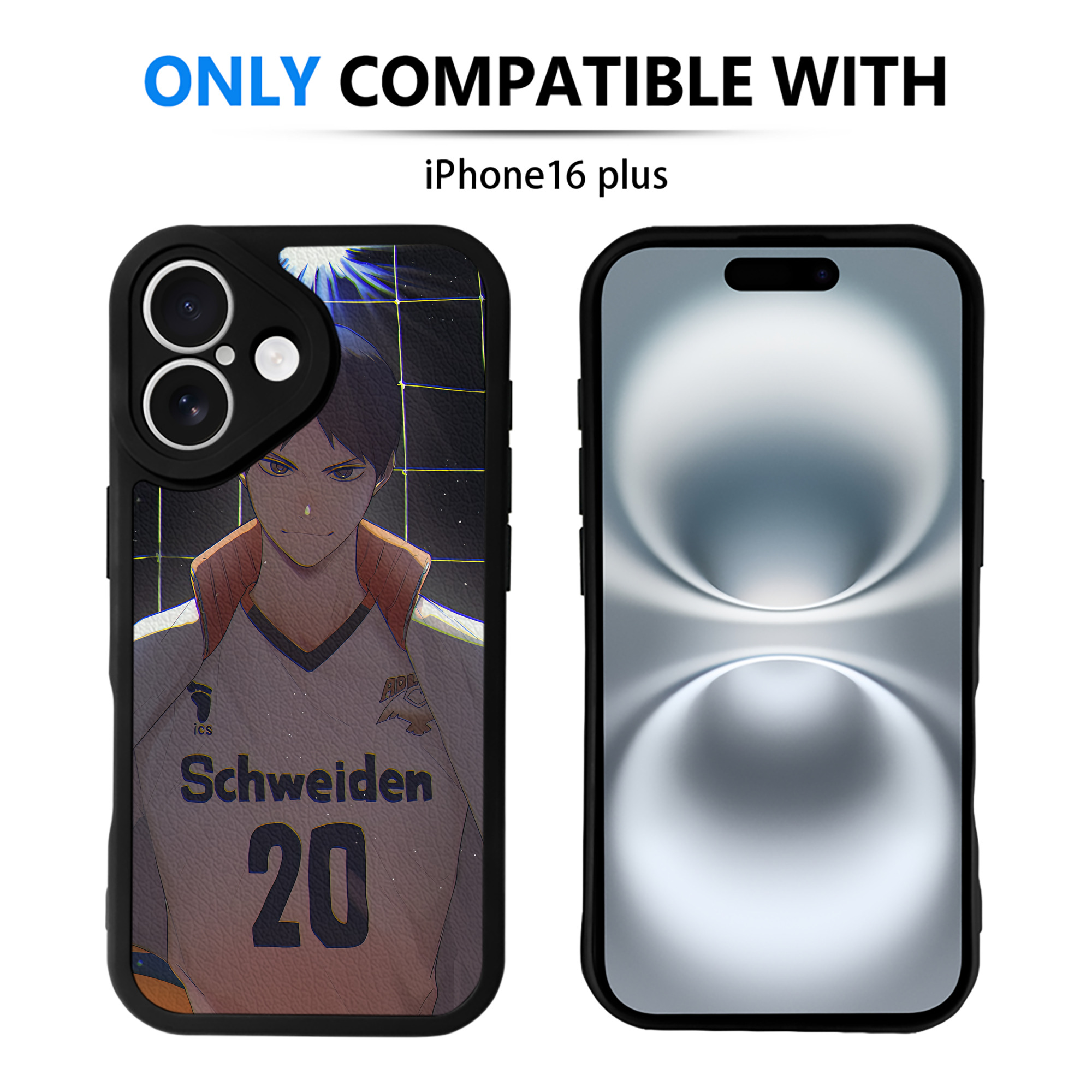 （画像用） ハイキュー!! Haikyu!! 【iPhone 16シリーズ対応】シリコンスマホケース（レザー調） 材質：シリコン